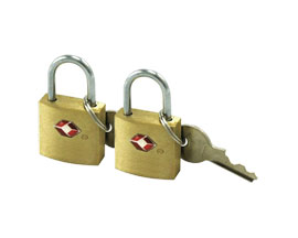Ace® .75 in. 2-Pack Brass Single Locking Luggage Lock