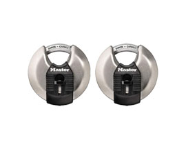 Master Lock® 2.75 in. 2-Pack Steel Ball Bearing Locking Shrouded Shackle Padlock