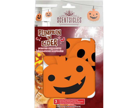 Scentcicles&reg; 3 Piece Pumpkin Hangers - Pumpkin Cider Scent