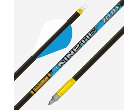 Gold Tip&reg; 340 Kinetic Kaso Fletch Vanes Archery Arrows - 6 Pack