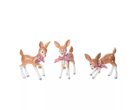 Vintage Holiday Deer Set of 3