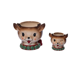 Vintage Reindeer Snack Bowls 