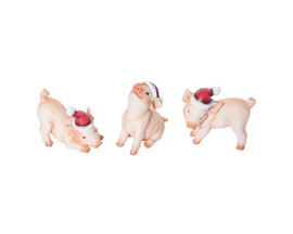 Piglet With Santa Hat