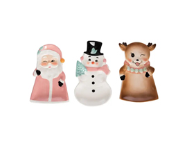 Dolomite Vintage Christmas Tidbit Plate