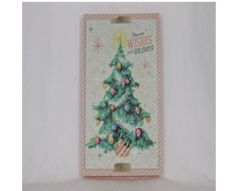 Pastel Retro Christmas Tree Sign