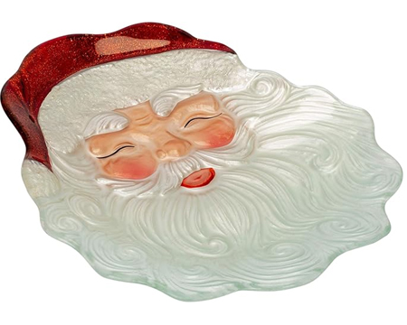 Glass Santa Plate