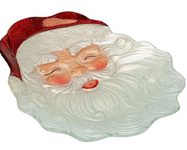 Glass Santa Plate
