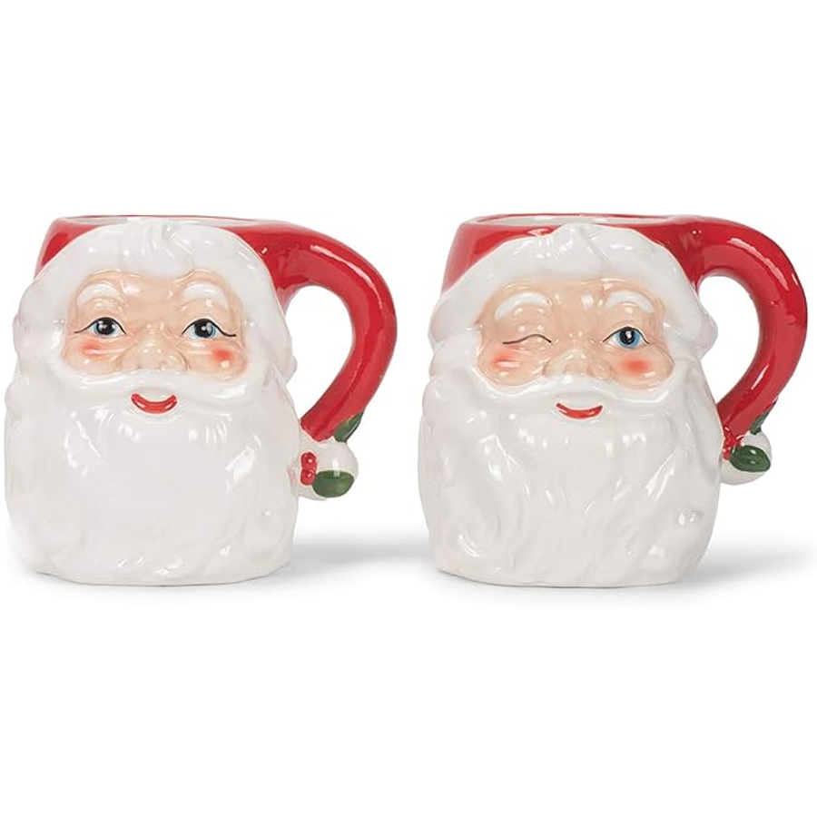 Vintage Santa Shaped Mug