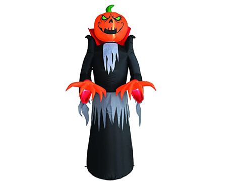 Celebrations Four Season&reg; 8 ft. LED Prelit Spinninng Inflatable Pumpkin Head
