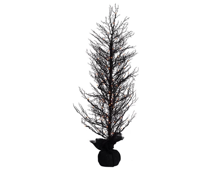 Celebrations Four Season&reg; 5 ft. Halloween Orange/Purple Prelit Twiggy Tree D&eacute;cor