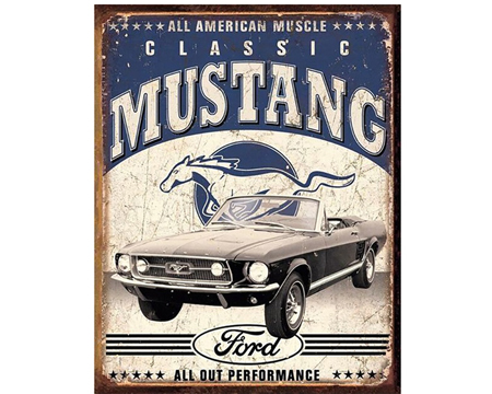 Classic Ford Mustang Sign