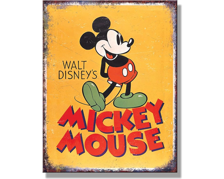 Mickey Mouse Tin Sign