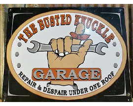 Busted Knuckle Garage Tin Sign