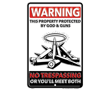 Warning Property Protected Sign