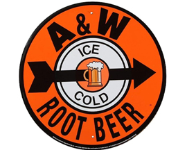 A&W Root Beer Ice Cold Sign