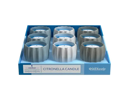 OutDoozie® Ceramic Contour Citronella Candle - Assorted
