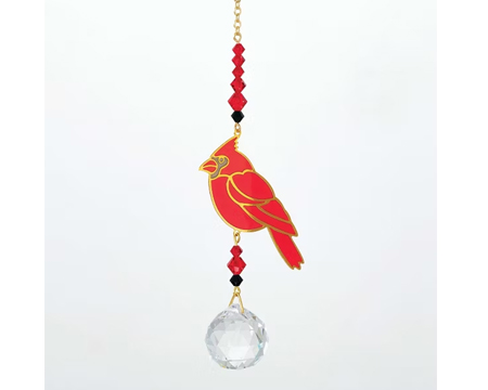 Woodstock Chimes® Crystal Dreams Cardinal Suncatcher