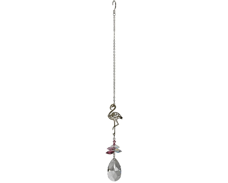 Woodstock Chimes® Crystal Fantasy Pink Flamingo Suncatcher