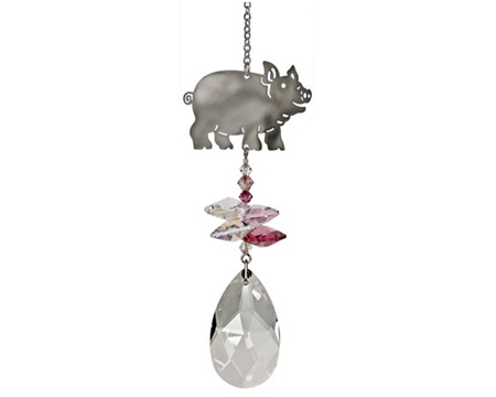 Woodstock Chimes® Crystal Fantasy Pig Suncatcher
