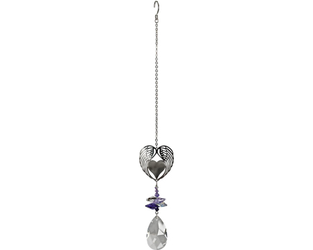 Woodstock Chimes® Crystal Fantasy Winged Heart Suncatcher