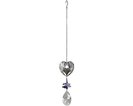 Woodstock Chimes® Crystal Fantasy Winged Heart Suncatcher