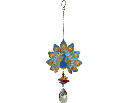 Woodstock Chimes® Crystal Wonders Peacock Suncatcher