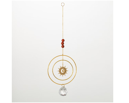 Woodstock Chimes® Son & Red Stone Suncatcher