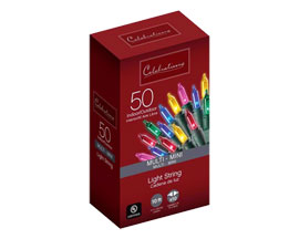 Celebrations® 10 ft. Incandescent Mini Red Multicolored Christmas Lights - 50 Count