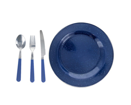 Enamel 4 Piece Tableware Set