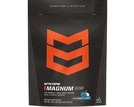 MTN Ops&reg; Magnum Clear Protein Powder - Blue Raspberry Coconut