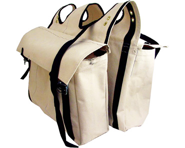 Smith & Edwards Canvas Saddle Pack Bags with Flaps