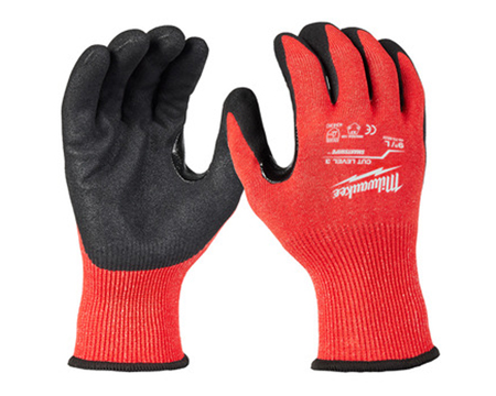 Milwaukee® Cut-Resistant Dipped Gloves - Black/Red L
