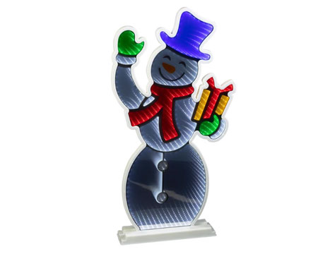 Celebrations LED Infinity Snowman 31 in. Yard Decor