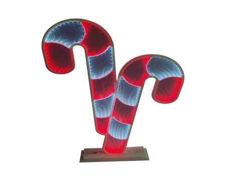Celebrations LED Infinity Candy Cane 30 in. Yard Decor