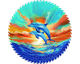Spinfinity® Vivid Dolphins Wind Spinner