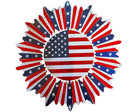 Spinfinity® Vivid Spiral US Flag Wind Spinner
