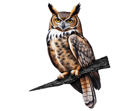 Spinfinity® Great Horned Owl Tree Stake