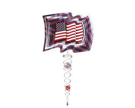 Spinfinity® Vivid Mini US Flag Wind Spinner