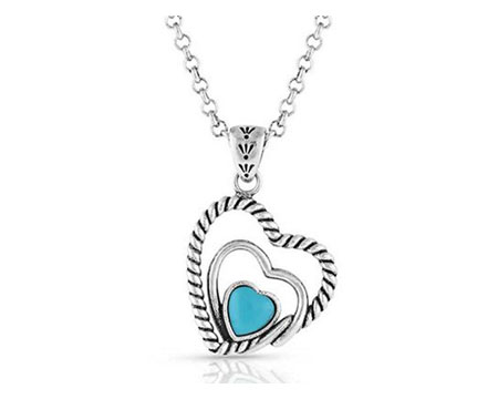 Montana Silversmiths® Clearer Ponds Turquoise Heart Necklace