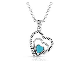 Montana Silversmiths® Clearer Ponds Turquoise Heart Necklace