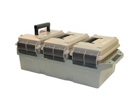 MTM Case-Gard® 50 Cal. 3-Can Ammo Crate - Dark Earth/Army Green 