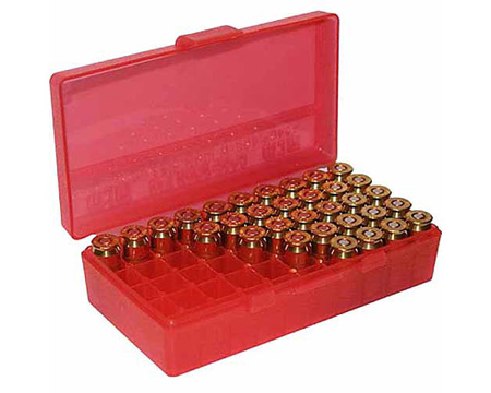 MTM Case-Gard® 10 mm. 45 ACP Flip-Top P-50 Series Handgun Ammo Box