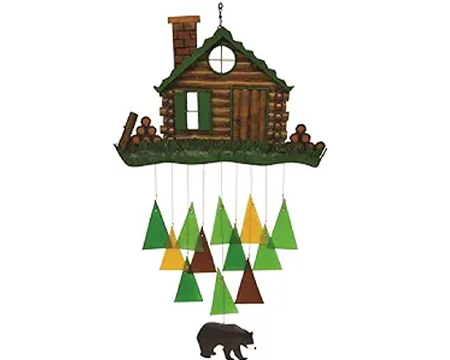 Blue Handworks&reg; Log Cabin Windchime