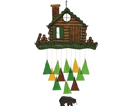 Blue Handworks&reg; Log Cabin Windchime