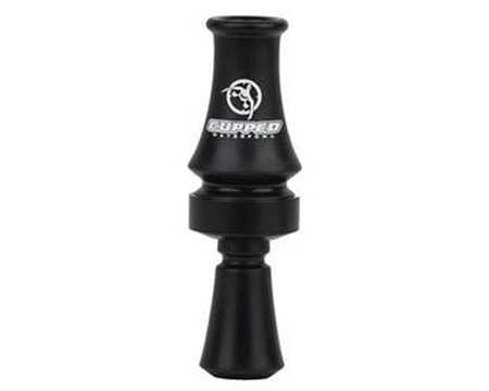 Cupped® Waterfowl Outdoors Comeback Quack Double Reed Duck Mouth Call - Black