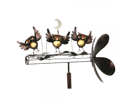 Dancing Owls Whirligig