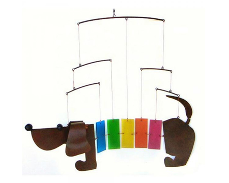 Rainbow Dachshund Mobile