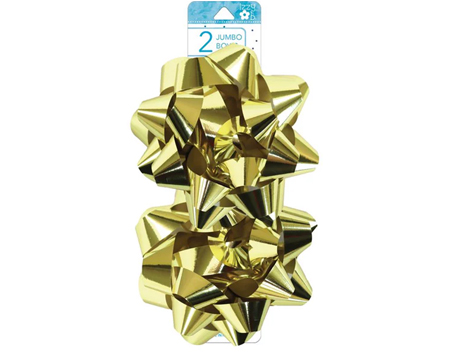 Jumbo Gold Bows 2 Pack