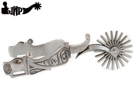 Jeremiah Watt Spurs - Tapia Band & Visalia Shank w/ 2.25" 21 Point Rowels