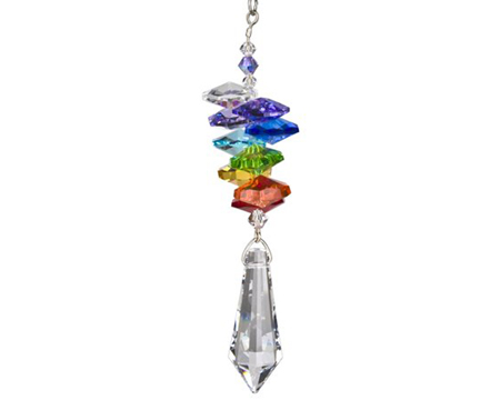 Woodstock Chimes&reg; Rainbow Makers Cascade Collection� 4 in. Icicle Crystal Suncatcher Wind Chime